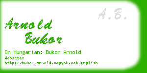 arnold bukor business card
